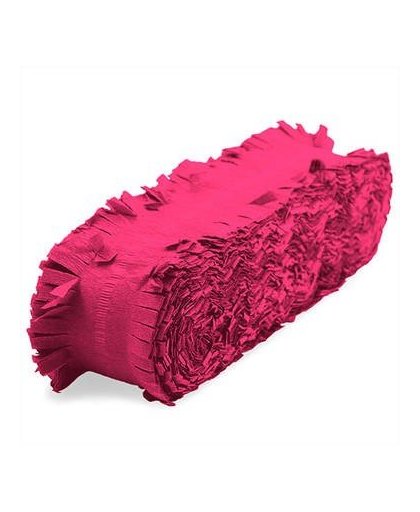 Crepe papier slinger - 18 meter - neon roze