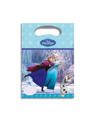 Disney Frozen ice skating uitdeelzakjes - 6 stuks