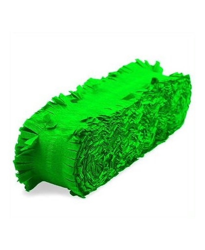 Crepe papier slinger - 18 meter - neon groen