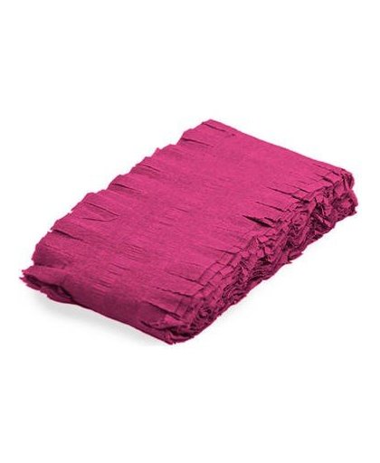 Crepe papier slinger - 6 meter - donker roze