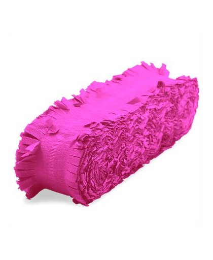 Crepe papier slinger - 24 meter - donker roze