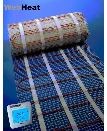 Elektrische Vloerverwarming set WebHeat Floor Mat 3.0 m2 (inclusief klokthermostaat)