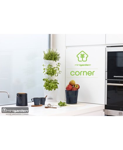 Minigarden® Corner - Basis Set Hoek voor verticale tuin - geschikt voor max. 3 planten - ZWART