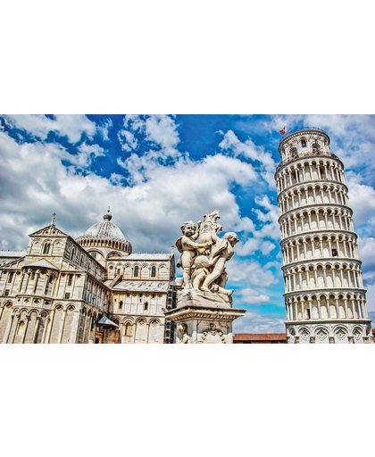 Fotobehang City Piazza Miracoli Leaning Tower Pisa | XL - 208cm x 146cm | 130g/m2 Vlies
