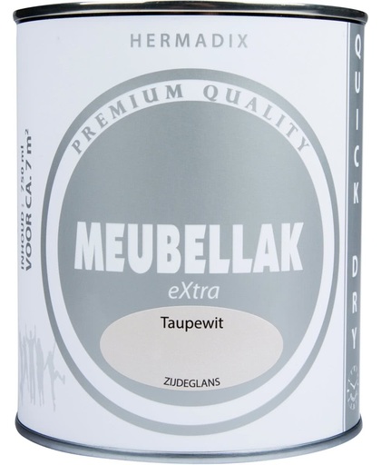 Hermadix Meubellak eXtra - Dekkend - Zijdeglans Taupewit