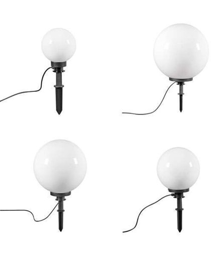 QAZQA Ball Spike 4 - Prikspot buitenlamp - 4 Lichts - wit