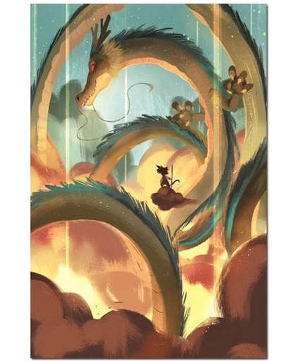 Goku & Shenron Canvas Poster