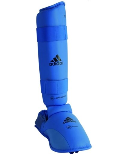 adidas WKF Scheenbeschermer met Verwijderbare Voet Blauw Large