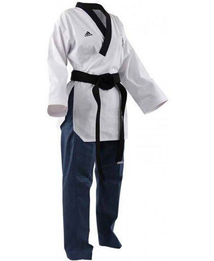 adidas Poomsae - Taekwondopak -Dames - Wit/Licht Blauw - 150cm