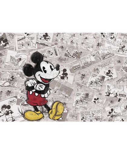 Fotobehang Vlies | Disney, Micky Mouse | Grijs | 368x254cm (bxh)