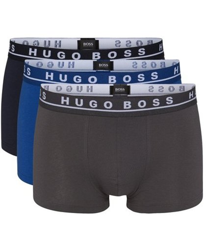 Hugo Boss - 3-Pack Boxershorts Grijs / Zwart / Blauw-S