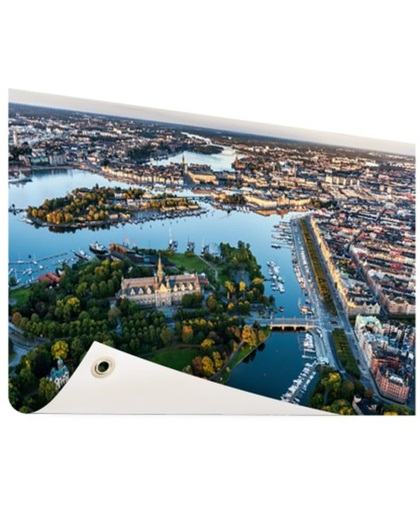 Luchtfoto van Stockholm Tuinposter 60x40 cm - Foto op Tuinposter (tuin decoratie)
