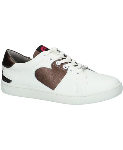 Fornarina - Andromeda - Sneaker laag gekleed - Dames - Maat 36 - Wit - White/Brds Met. Heart Action Leather