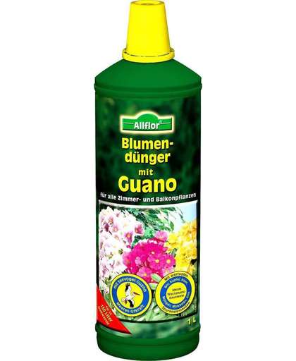 Allflor - Universele plantenmest met Guano - 1 liter | Voor alle kamerplanten en kuipplanten | Goed voor 150 liter water