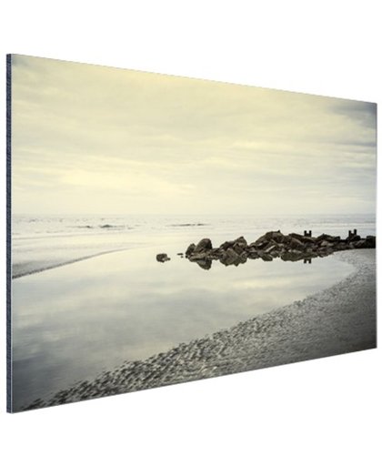 Strand in de ochtend Aluminium 60x40 cm - Foto print op Aluminium (metaal wanddecoratie)