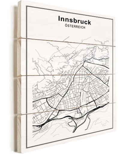 Stadskaarten Innsbruck vurenhout 90x120 cm