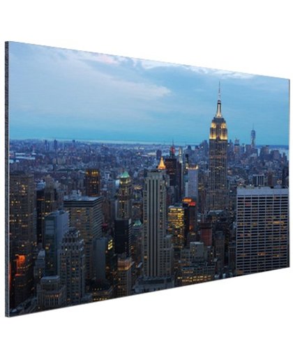 Lower Manhattan  Aluminium 30x20 cm - Foto print op Aluminium (metaal wanddecoratie)