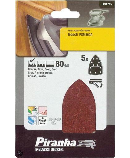 Piranha Schuurstroken Bosch PSM, 80K 5 stuks X31715