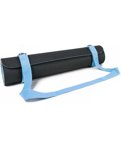#DoYourYoga - strap voor yogamat  - »Yuki« -  verstelbare transportriem voor alle standaard yoga-, pilates- en extra dikke fitnessmatten - 196 x 3,7 cm - lichtblauw