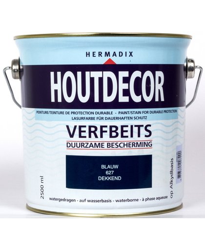 Hermadix Houtdecor Verfbeits dekkend - 2,5 liter - 627 Blauw