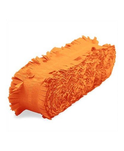 Crepe papier slinger - 24 meter - oranje