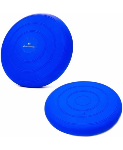 #DoYourFitness - Balanskussen incl pomp - »BlowUp« - balanskussen ideaal voor fitness, pilates, fysiotherapie en rug training - Ø 33 cm. - blauw