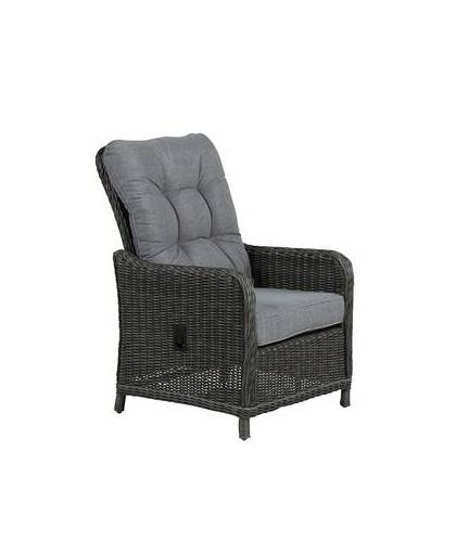 Garden Impressions Nova verstelbare stoel wicker donker grijs