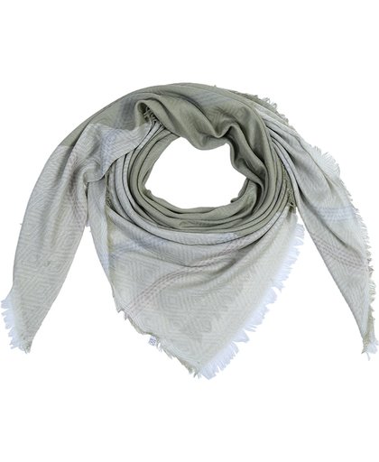 Sjaal vierkant met strepen en franje