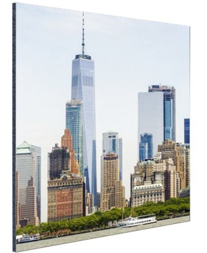 Freedom tower Manhattan Aluminium 80x120 cm - Foto print op Aluminium (metaal wanddecoratie)
