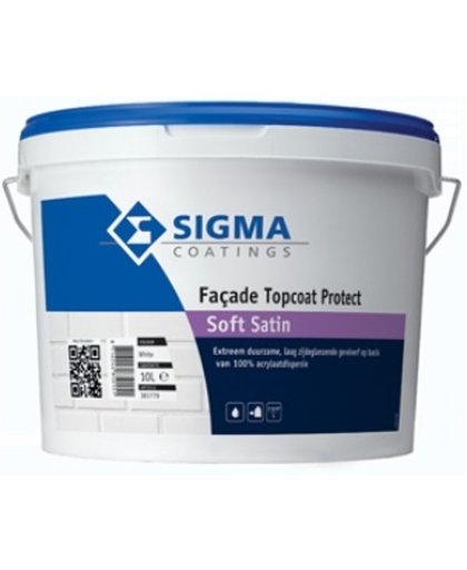 Sigma Facade Topcoat Satin RAL 9010 Gebroken wit 5 Liter