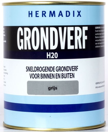 Hermadix Grondverf grijs H20 watergedragen 750 ml.