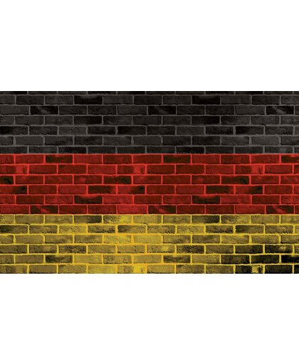 Fotobehang Brick German Flag | XXL - 312cm x 219cm | 130g/m2 Vlies