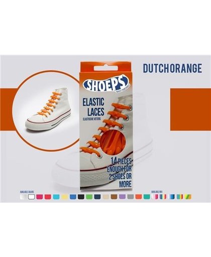 Shoeps Elastische Veters Dutch Orange 14 stuks