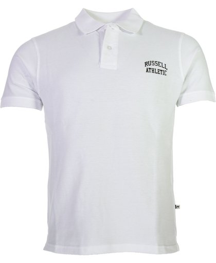 Russell Athletic Regular Polo Heren Sportpolo casual - Maat M  - Mannen - wit