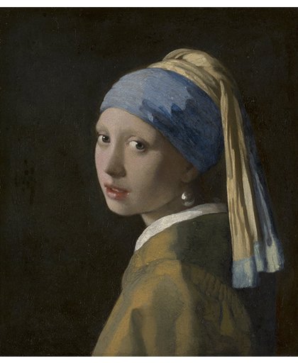 Fotobehang - Vermeer - Meisje met de parel - breed 212 cm x hoog 250 cm. Vliesbehang 150 grams A-Kwaliteit. Art. F055.01
