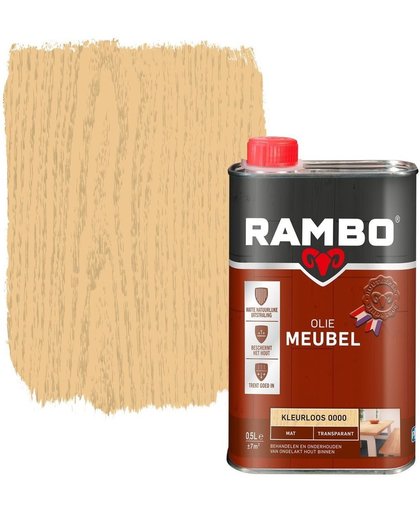 Rambo Meubelolie Transparant Mat Kleurloos 0000-0,5 Ltr
