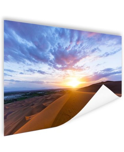 Woestijn tijdens zonsopkomst Poster 90x60 cm - Foto print op Poster (wanddecoratie)