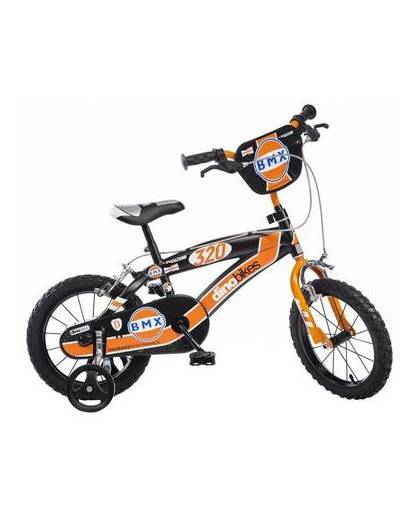 Dino BMX 14 Inch Jongens V-Brake Zwart/Oranje