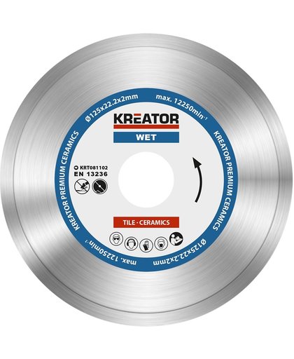 Kreator KRT081102 Diamantschijf Ø125 mm - Premium - tegels/keramiek