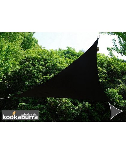 Kookaburra 5,0m Driehoek Zwart Geweven Schaduwdoek (Waterdicht Zonnezeil)