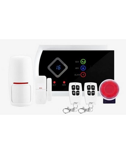 Alarmsysteem voor woning en bedrijfspand / Met Android app / Inclusief 1x bewegingssensor en 1x raam/deur sensor