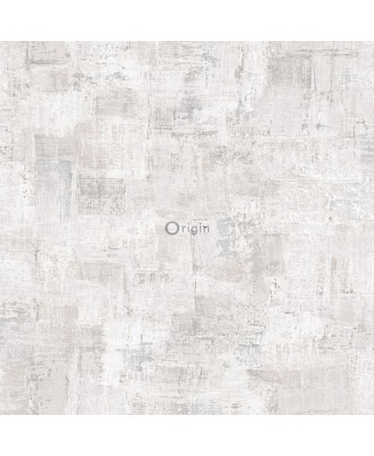 zijdedruk vlies behang schilderachtige structuur licht beige - 347383 van Origin - luxury wallcoverings uit Identity
