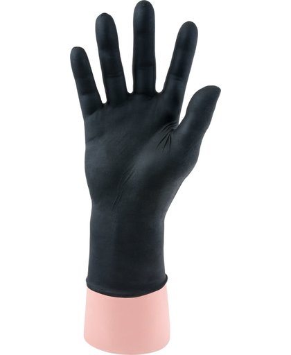 SET à 3 doosjes Nitril wegwerp handschoen ZWART, maat XL