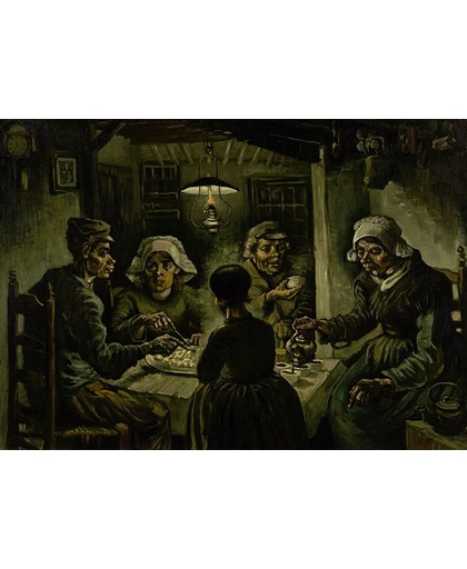 Vincent van Gogh - De aardappeleters - 25x35cm Canvas Giclée