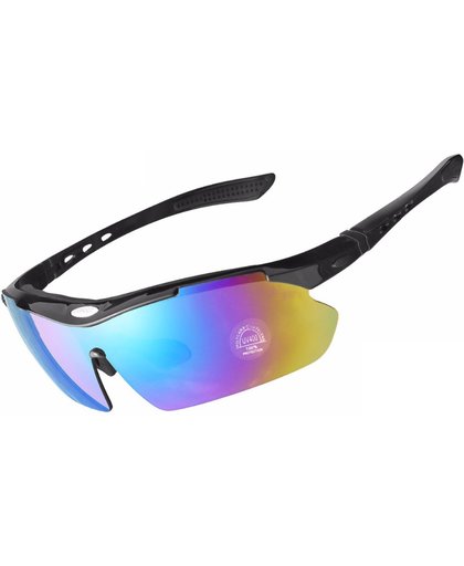 Outdoor sport zonnebril gepolariseerd Zwart - Mountainbike - Wielrennen - Hardlopen