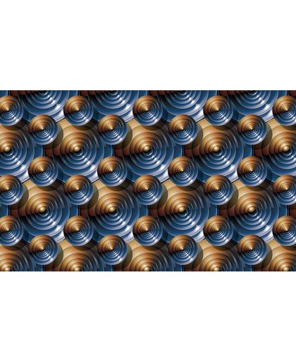Fotobehang Design | Bruin, Blauw | 152,5x104cm