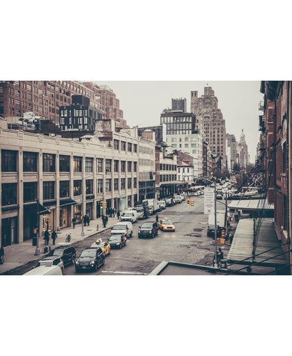 New York Behang | Oude straat in New York | 375 x 250 cm | Extra Sterk Vinyl Behang