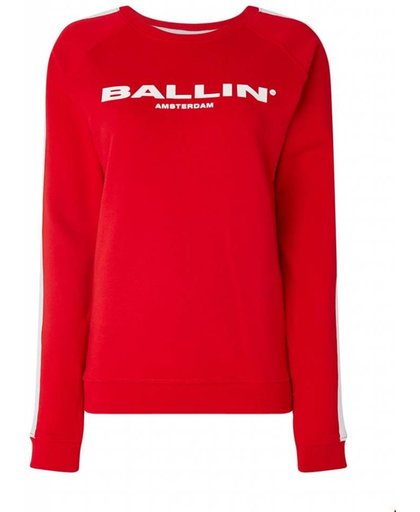 Ballin Amsterdam Dames  Red  / White Stripes Sweater