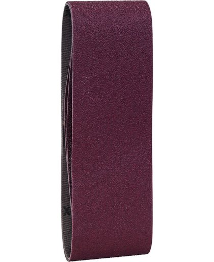 Bosch - 3-delige schuurbandenset voor bandschuurmachines, rode kwaliteit