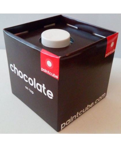 Paintcube BRUIN (Chocolate) kwaliteit lak voor binnen. 1 Liter! Watergedragen Acrylaat-PU-lak. Dampdoorlatend, duurzaam elastisch. Vergeeld niet en blijft ademen. Eenvoudig in gebruik en sneldrogend.